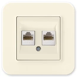 

PnpnElectrıc Gns Radius Double Data Socket (2 xRJ45 Cat6) Cream