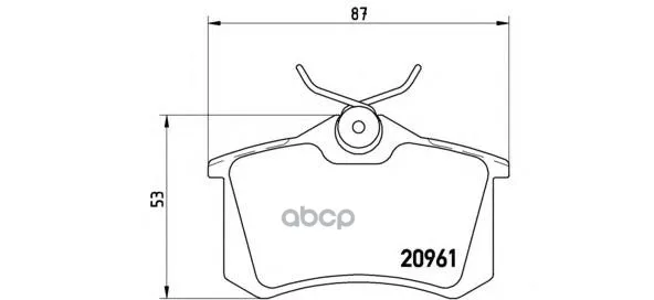 Комплект Тормозных Колодок Дисковый Тормоз Brembo P61088 Brembo арт. P61088