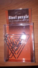 Challenging Metal Triangular Ring Puzzle Brain Teaser Game for Adults Kids