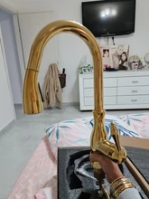 Quyanre negro grifos de cocina sacar fregadero de cocina grifo mezclador Palanca única grifo mezclador de agua grúa para cocina 360 rotación Mezclador