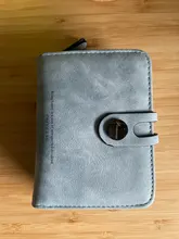 Monedero de cuero para damas, billetera con Clip para billetes, tarjetero