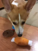 Donut Pet Toy Dog Chew Throw Toys Sightly Lovely Ice Cream Puppy Cat Squeaker Quack Sound