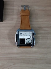 BOAMIGO- Relojes deportivos para hombre, reloj de pulsera masculino de cuarzo de cuero militar, con led, 3 zonas horarias