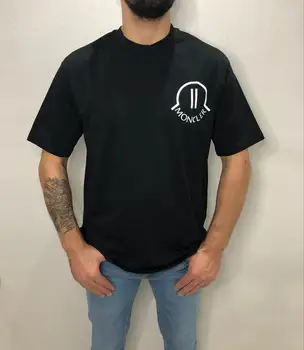 

WHITE ON BLACK BACK LOGO PRINTED Over Size Stylish T-Shirt Casual Cool T-Shirt