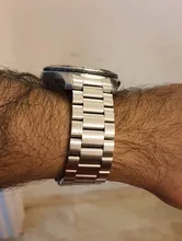 HQ-correa de reloj de acero inoxidable para Samsung Galaxy Watch, banda deportiva de SM-R800 de 46mm con extremo curvo, pulsera de plata y negro