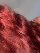 Peluca ondulada de cuerpo malayo transparente para mujeres negras, 99J, rojo borgoña, pelucas de cabello humano prearrancado, 180% de cabello Remy, peluca de encaje Frontal