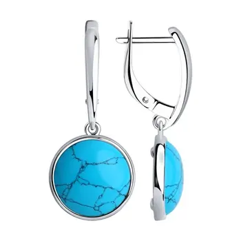 

Earrings made of silver with turquoise Sint.