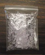 Cuentas de pesca transparentes, doble cruzado, cuentas con orificio, juegos de cuentas transparentes duras, Señuelos de Pesca, accesorios de pesca, 100 Uds.