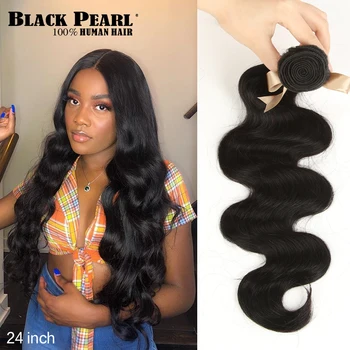 

Black Pearl Brazilian Hair Weave Bundles 8 to 28 30 Inch Brazilian Body Wave Remy Human Hair Extension Bundles Deals drop Ship