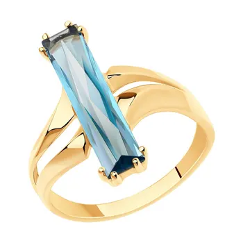 

Sokolov ring in Gold with synthetic sieve, fashion jewelry, gold, 585, women's male