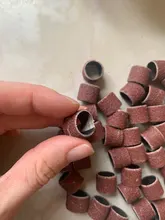 XCAN-Juego de tambor de lijado #80 #100 #120, grano con mandril de lijado de 6,35mm y 12,7mm para herramientas rotativas Dremel, bandas de lijado