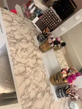 Marble Wallpaper Self-Adhesive Oil-Proof Kitchen Countertop Bathroom Home Improvement