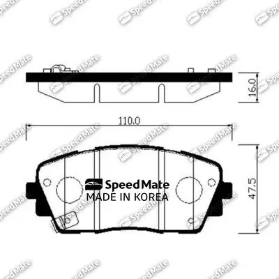 Колодки KIA PICANTO(TA)(2011-) SPEEDMATE SM-BPK039