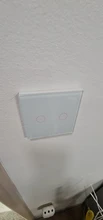 Wall-Lamp Light-Switch Glass-Panel Crystal 1gang Single-Control UBARO White Standard