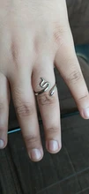 Anillos De Serpiente de cristal para mujer, de Plata de Ley 925 Vintage con personalidad, anillos ajustables de plata tailandesa Punk