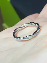 ZHOUYANG anillo para las mujeres temperamento delgada cuerda boda anillo de compromiso Color plata Cubic Zirconia regalo de moda bisutería DZR018