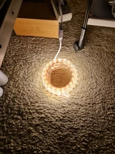 Tira de luces LED impermeable para exteriores, tira de luces LED SMD 2835, 1M, 2M, 5M, 10M, 20M, 25M, 220V, Flexible, color blanco cálido
