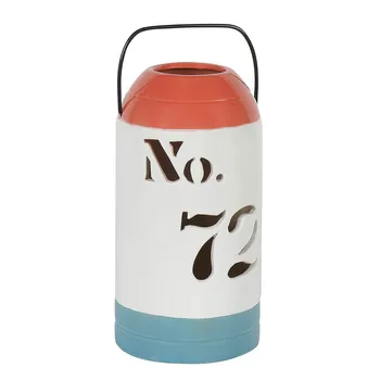 

Lantern ceramic holder BLANC orange green ASA METAL 12X23