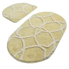 Коврики для ванной нескользящие Противоскользящие коврики Нескользящие противоскользящие Бонн овальный камень 2'Li набор 60X100 см-50X60 см