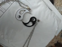 2 unids/set mejores amigos par collares Yin Yang encanto colgante, collar de la joyería para los amantes de las Hermanas de San Valentín regalo FSPXL316