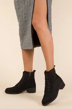 

SOHO Black Suede Women Boots 13688