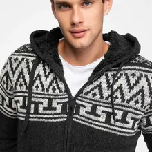 Дефакто мужской вязаный свитер кардиган/мужские зимние толстые свитера с капюшоном и длинными рукавами мужские верхние пальто Bolero-J3748AZ18WN