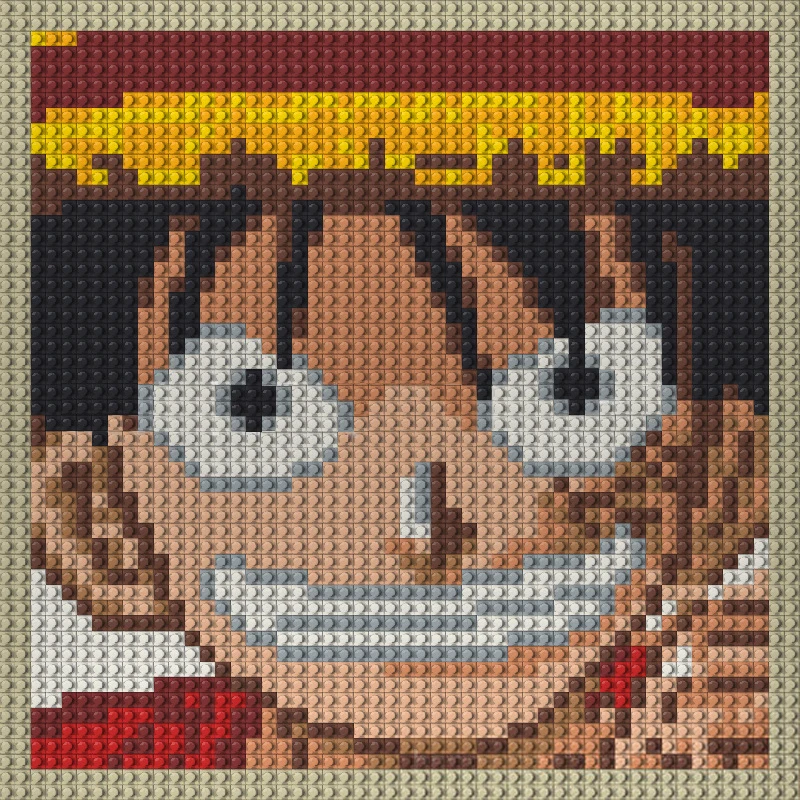 One Piece Pixel Art Mosaic Painting Building Blocks Moc Anime Figure Luffy Pixel  Art Decor Toys For Children Birthday Gift - Blocks - AliExpress