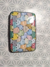 Caja de tarjetas de visita antirrobo RFID con impresión en Color a la moda para mujer, tarjetero con bolsillo para tarjetas de crédito, tarjetero de aluminio resistente al agua