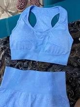 Ropa de gimnasio sin costuras parra Fitness, Leggings de cintura alta, trajes deportivos, ropa deportiva