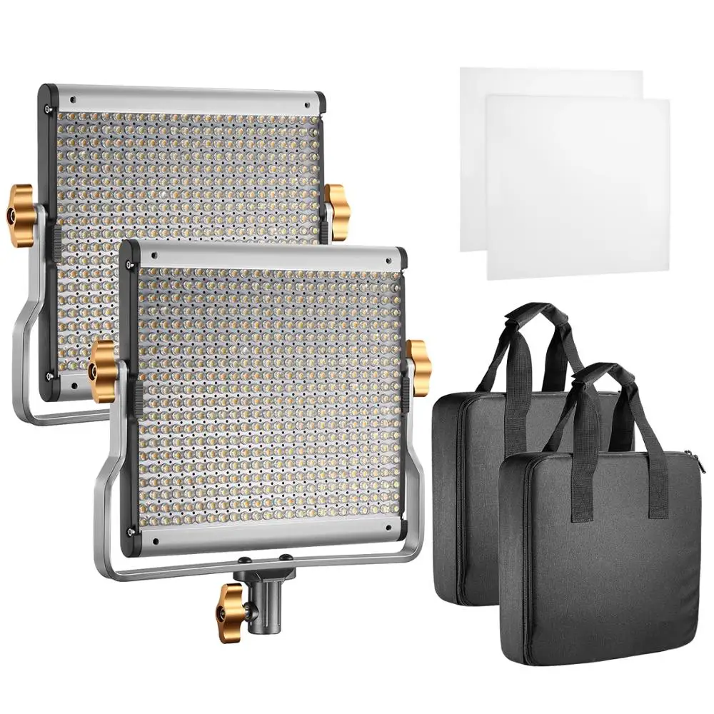 

Neewer 2 Packs Dimmable Bi-color LED Light with U Bracket Video for Studio,YouTube Outdoor Video Photography Lighting(UK Plug)