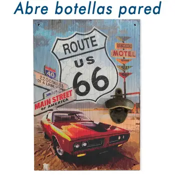 

Table vintage with open-beer s (24x34 cm) A beer in Route 66 FREE SHIPING