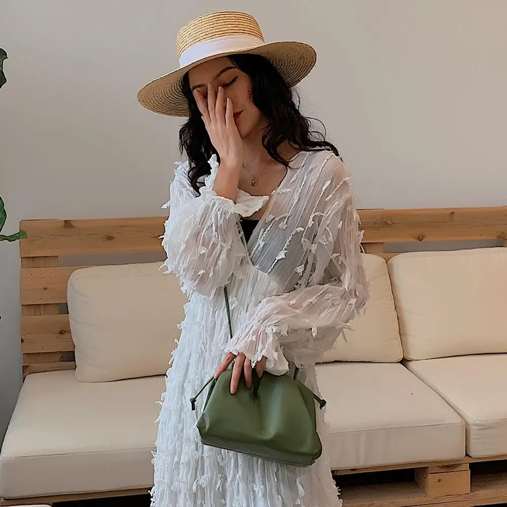  Cloud-wrapped Soft Leather Madame Small Bag Single Shoulder Slant Dumpling Bag Handbag Day Clutches - 4000079700812