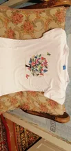 Harajuku-camisetas con estampado de árbol con mariposas para mujer, camiseta informal de manga corta con cuello redondo, camisetas para mujer 2021