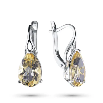 

Silver earrings with citrine 203820-007-0019