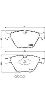 Колодки Тормозные Дисковые Передн 3(E90), 3 Convertible(E93), 3 Coupe(E92), 3 Touring(E91), X1(E84) Brembo арт. P06055