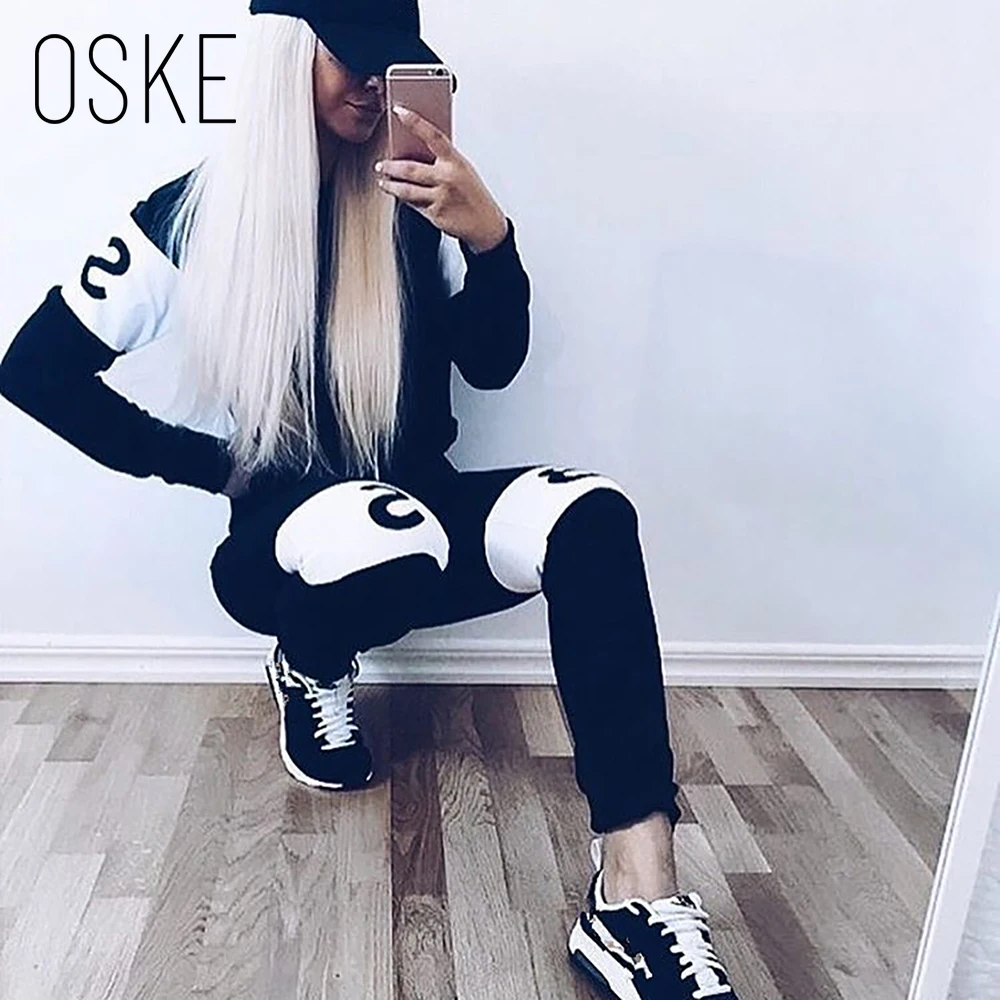 Женский свитшот с надписью OSKE удобный облегающий пуловер для бега и фитнеса