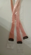 Allaosify-extensiones de cabello sintético liso para mujer, 22 pulgadas, hebras de pelo de colores con 1 Clip en una pieza, pelucas largas