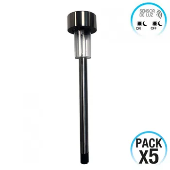 

Pack 5 Beacons Solar Outdoor LED Twilight Chrome Nine & One