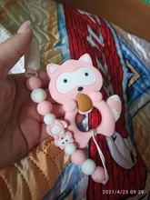 Joepada collar dentición bebé precioso Koala búho caballo del bebé mordedor Molar juguete para regalo mapache perlas de silicona de grado de alimentos