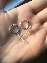 Guarda de Plata de Ley 925 colgante de Cruz Pendientes para las mujeres 2018 nueva tendencia de Moda de dama de joyería de Pendientes para Mujer de Moda