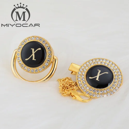 LX-1 6-18M MIYOCAR имя инициалы Письмо X Элегантный Серебряный bling соска и пустышка Клип BPA бесплатно пустышка bling уникальный дизайн SGS пройти LX - Цвет: LX-1 6-18M