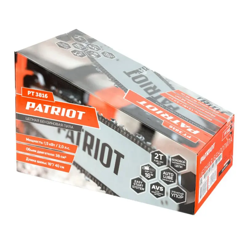 Пила цепная бензиновая PATRIOT PT 3816