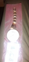CUSSI-reloj de oro rosa para mujer, pulsera de lujo de acero inoxidable, reloj de joyería de mujer