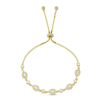 

KUTAYDAN 925 Sterling Silver Zircon Stone Lift Bracelet