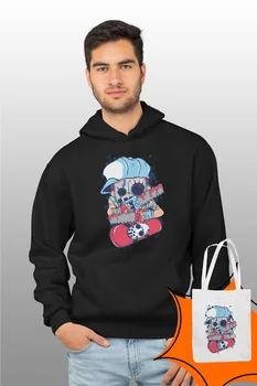 

Angemiel Wear Testereli Serial Killer Black Male Hooded Sweatshirt Bags Kombin