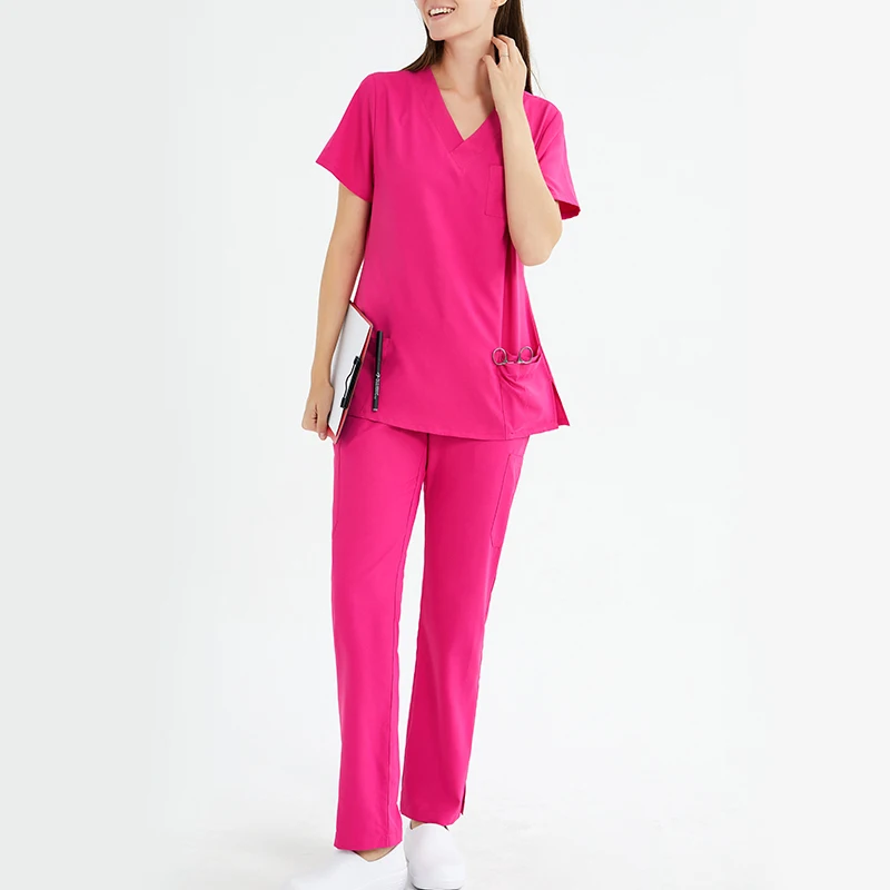 Uniforms World Women's Scrub Top Multifunctional Hospital Workwear