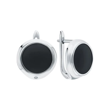 

Silver earrings with ceramics and cubic zirconia sunlight sample 925