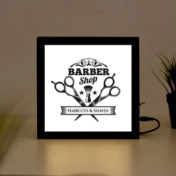 

Barber Shop Handcrafted Wooden Light Box Sign for Home, Restaurant, Coffee Shop Business Signage