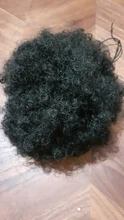 8 pulgadas Afro corto Puff moño de pelo sintético Chignon pelo para las mujeres de cola de caballo rizado peinado Clip de extensiones de cabello
