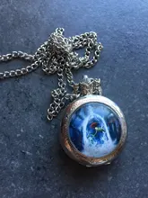 Reloj de bolsillo con patrón de flores para mujer y niño, colgante, collar, joyería, relojes de regalo